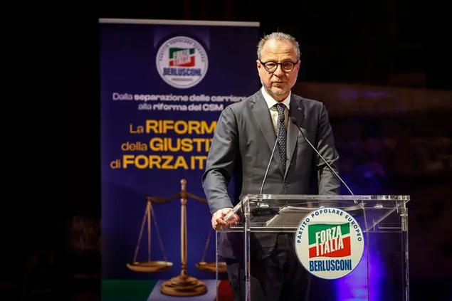 Giorgio Mulè in occasione della convention di Forza Italia a Palermo