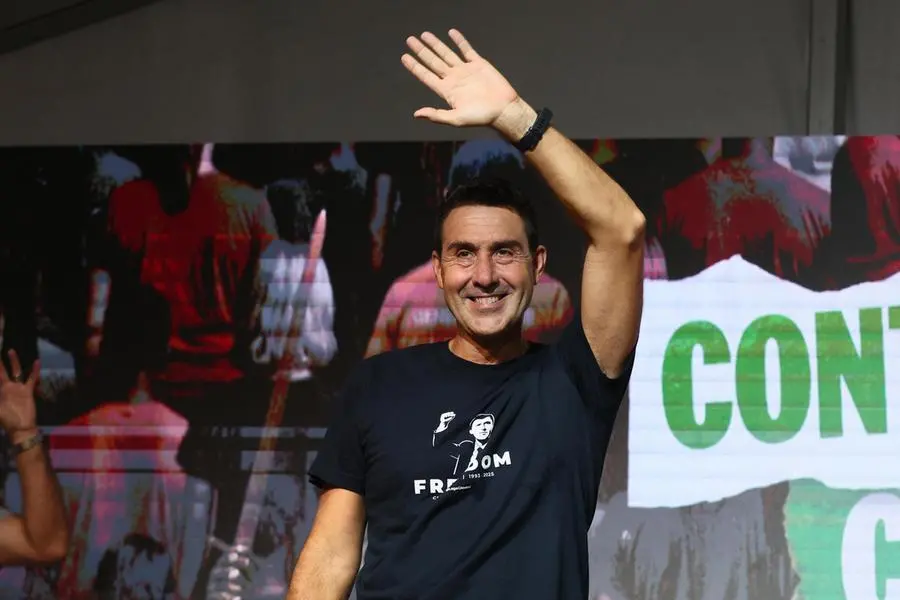 Roberto Vannacci a Pontida fonto ansa