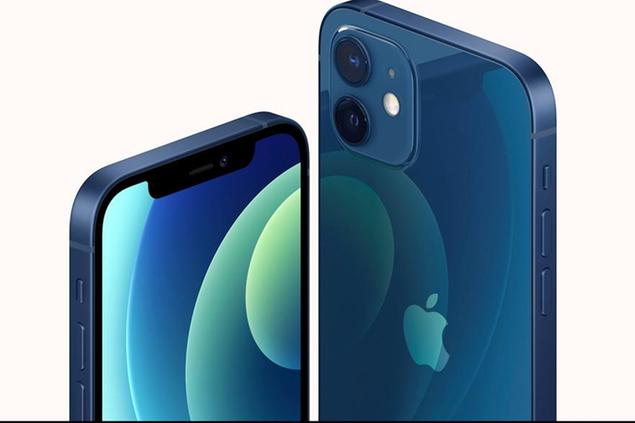 This image provided by Apple shows one of the new iPhone 12 equipped with technology for use with faster new 5G wireless networks that Apple unveiled Tuesday, Oct. 13, 2020. (Apple via AP)