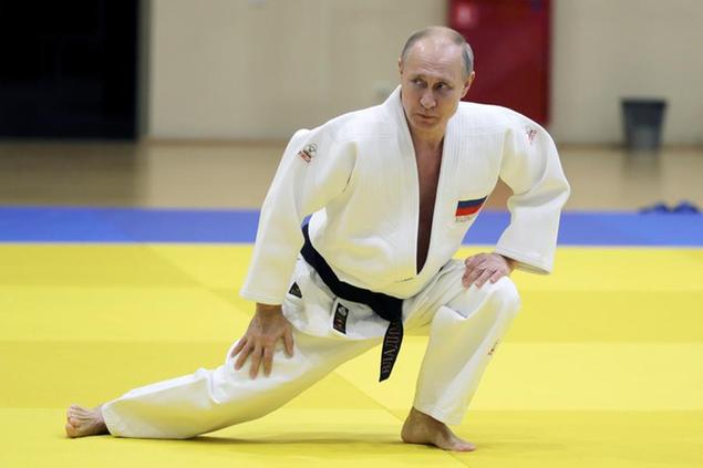 Vladimir Putin in una foto del 14 febbraio 2019\\u00A0(Mikhail Klimentyev, Sputnik, Kremlin Pool Photo via AP)