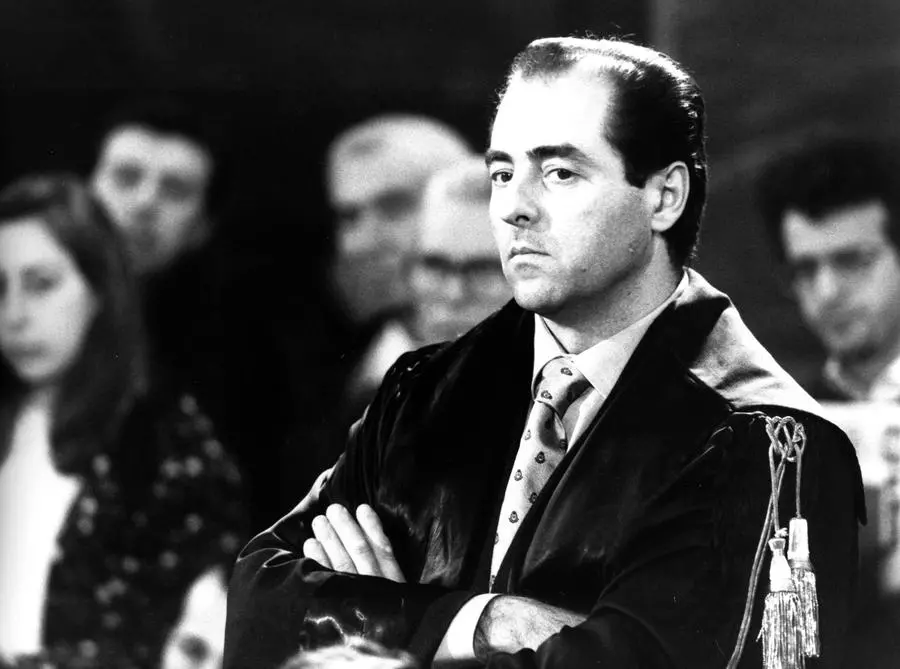 ©delmati/lapresse archivio storico varie anni '90 Antonio Di Pietro nella foto: il magistrato Antonio Di Pietro in aula