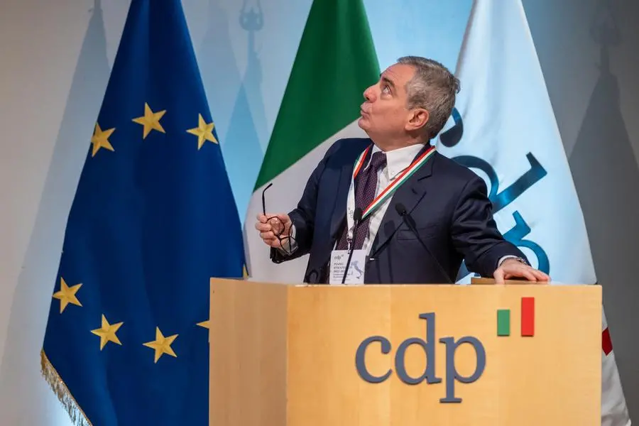 Foto Mauro Scrobogna /LaPresse 25 -11-2021 Roma, Italia Politica Presentazione piano strategico cdp 2022-2024 Nella foto: l’Amministratore Delegato Dario Scannapieco alla presentazione del piano strategico di cdp Photo Mauro Scrobogna / LaPresse 25 -11-2021 Rome, Italy Politics Presentation of the strategic plan cdp 2022-2024 In the photo: Chief Executive Officer Dario Scannapieco at the presentation of the strategic plan of cdp