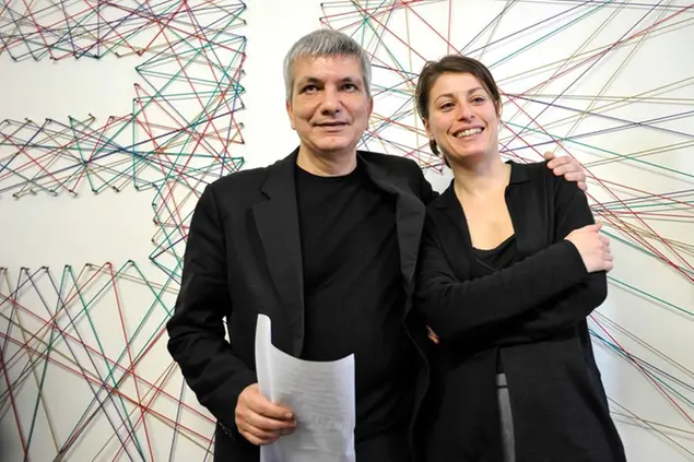 L'ex presidente di Sel Nichi Vendola e\\u00A0Elisabetta Piccolotti /\\u00A0Foto AGF