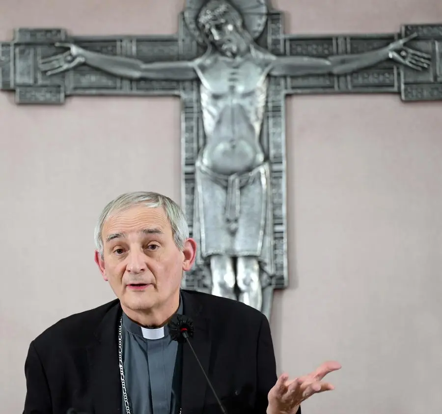 27/05/2022 Roma. Conferenza stampa conclusiva della 76^ Assemblea Generale della Conferenza Episcopale Italiana. Nella foto il nuovo presidente della CEI cardinale Matteo Maria Zuppi