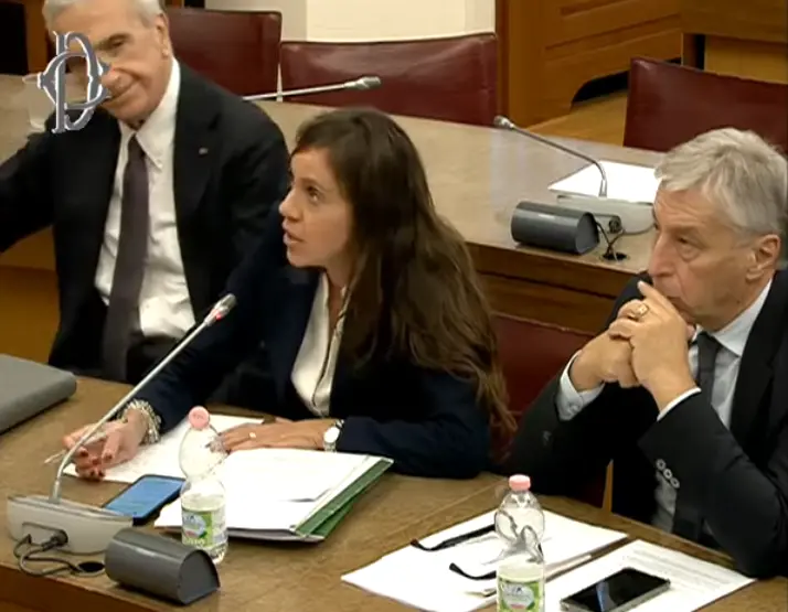 La deputata di FdI Maddalena Morgante durante la discussione della commissione Affari sociali alla camera