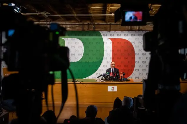 26/09/2022 Roma, conferenza stampa del segretario del Partito Democratico per commentare l esito delle elezioni del 25 settembre. Nella foto Enrico Letta