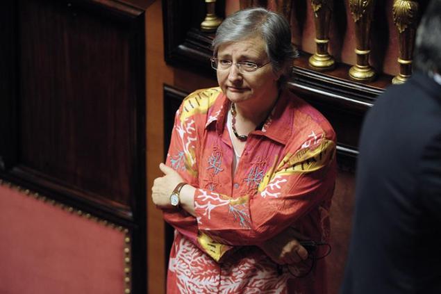 31/07/2012 Roma, discussione e voto in Senato sulla spending review. Nella foto Albertina Soliani