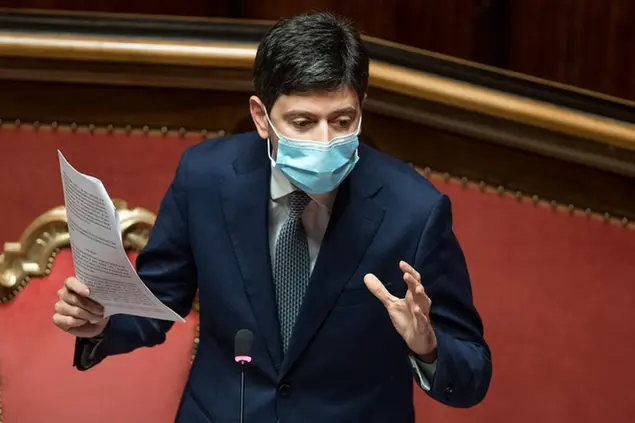 Il ministro Roberto Speranza presenta il piano per il vaccino al Senato\\u00A0(Roberto Monaldo / LaPresse)