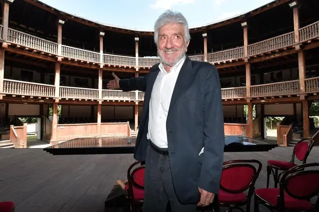 Gigi Proietti alla presentazione della stagione 2018 del Silvano Toti Globe Theatre. Foto: LaPresse/Daniele Leone