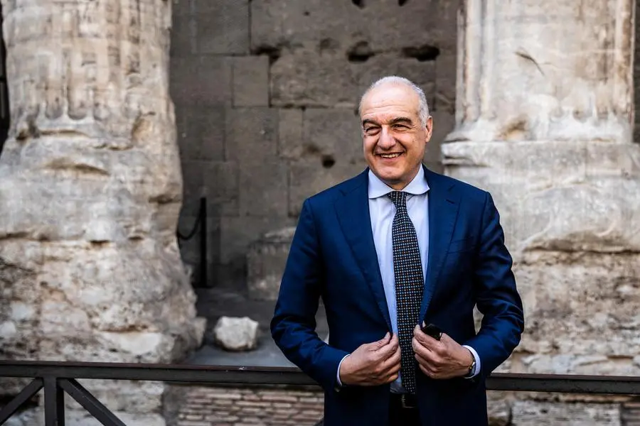 11/06/2021 Roma, Conferenza stampa di presentazione del candidato sindaco di Roma del Centro destra nella foto il candidato sindaco di Roma Enrico Michetti