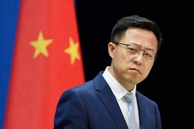 Chinese Foreign Ministry spokesman Zhao Lijian attends a press conference in Beijing on May 19, 2021. (Kyodo via AP Images) ==Kyodo