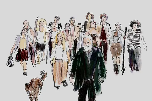 Un disegno dal set di Paolo Virzì