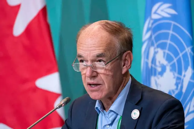 Marco Lambertini, director general of the WWF International, delivers a statement during a news conference at the COP15 UN conference on biodiversity in Montreal, on Monday, Dec. 19, 2022. (Paul Chiasson/The Canadian Press via AP) Associated Press/LaPresse Only Italy and Spain