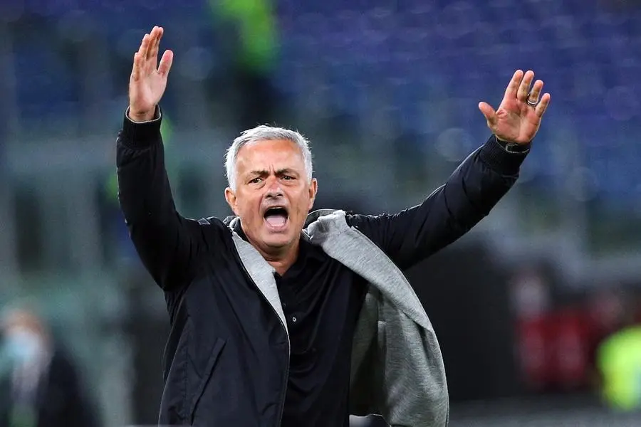 23/09/2021 Roma, campionato di calcio serie A 2021-22 Roma-Udinese, nella foto l'allenatore della Roma Jose' Mourinho