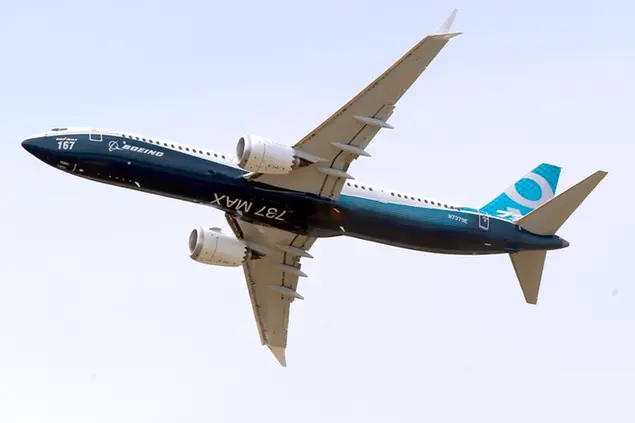 FILE - A Boeing 737 MAX 9 airplane performs a demonstration flight at the Paris Air Show in Le Bourget, east of Paris, France, June 20, 2017. A federal judge has ordered Boeing Co. to be arraigned on a felony charge stemming from crashes of two 737 Max jets, a ruling that threatens to unravel an agreement Boeing negotiated to avoid prosecution. (AP Photo/Michel Euler, File)