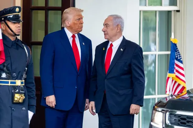 Il presidente Usa Donald Trump insieme al premier israeliano Netanyahu