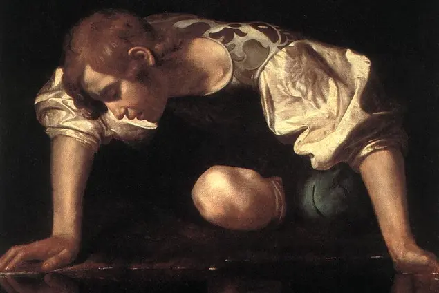 Caravaggio Narcissus (Wikipedia)