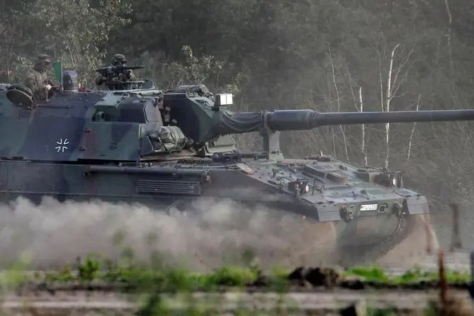 A armoured howitzer Panzerhaubitze 2000 is pictured during a demonstration event held for the media by the German Bundeswehr in Bergen near Hannover, Germany, Wednesday, Sept. 28, 2011. (AP Photo/Michael Sohn)