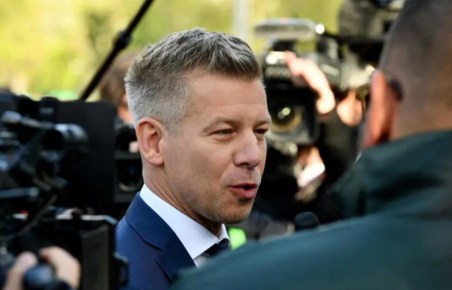 (Magyar nel giorno del voto. Foto Afp/Ansa)