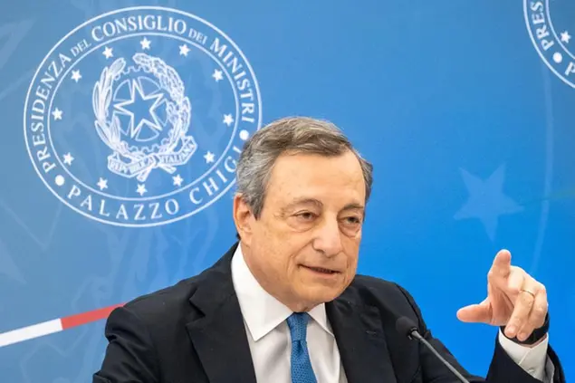 Mario Draghi (Foto Mauro Scrobogna /LaPresse 12-07-2022)