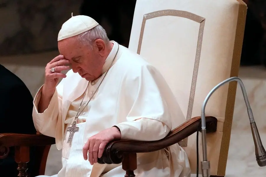 Pope Francis attends his weekly general audience in the Paul VI Hall at The Vatican, Wednesday, Dec. 14, 2022. (AP Photo/Domenico Stinellis) Associated Press/LaPresse Only Italy and Spain
