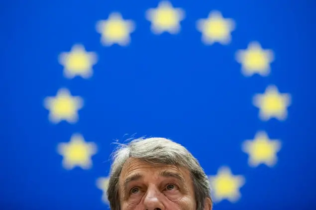 (Il presidente del Parlamento europeo David Sassoli. Foto AP)