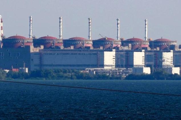 File photo taken in June 2022 shows Zaporizhzhia nuclear power plant in southern Ukraine. (Kyodo via AP Images) ==Kyodo
