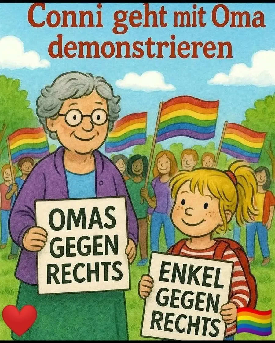 \\\"Conni va a manifestare con la nonna\\\"