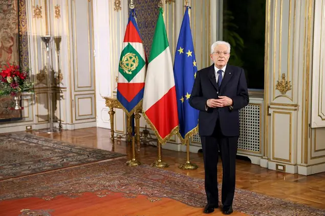 Sergio Mattarella durante il discorso di fine anno (Fonte Quirinale)