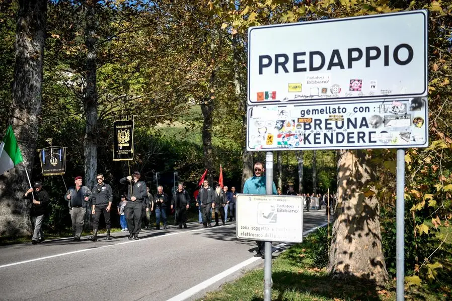 Gruppi di estrema destra a Predappio\\u00A0(LaPresse)