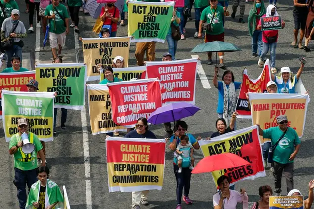 Una manifestazione sul cambiamento climatico