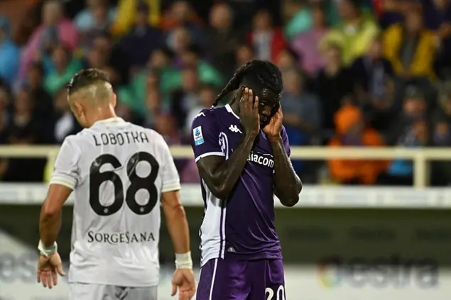 L'attaccante della Nazionale Moise Kean, complice la crisi della Fiorentina, nelle prime dieci giornate di Serie A ha segnato \\\"solo\\\" due gol (FOTO ANSA)