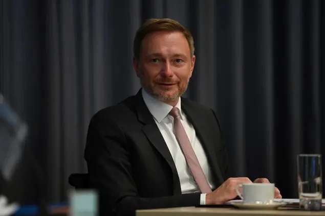 27 September 2021, Berlin: FDP chairman Christian Lindner sits at the beginning of the meeting of the FDP presidium in the Hans-Dietrich-Genscher-Haus. Photo by: Sebastian Kahnert/picture-alliance/dpa/AP Images
