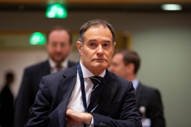 File - In this Monday, Dec. 2, 2019 file photo, Fabrice Leggeri, Executive Director of Frontex, attends a meeting of EU Interior ministers at the EU Council building in Brussels. European Union lawmakers lashed out Tuesday, Dec. 1, 2020 at the head of Frontex over allegations that the border and coast guard agency helped illegally stop migrants or refugees entering Europe, calling for his resignation and demanding an independent inquiry. (AP Photo/Virginia Mayo, File)