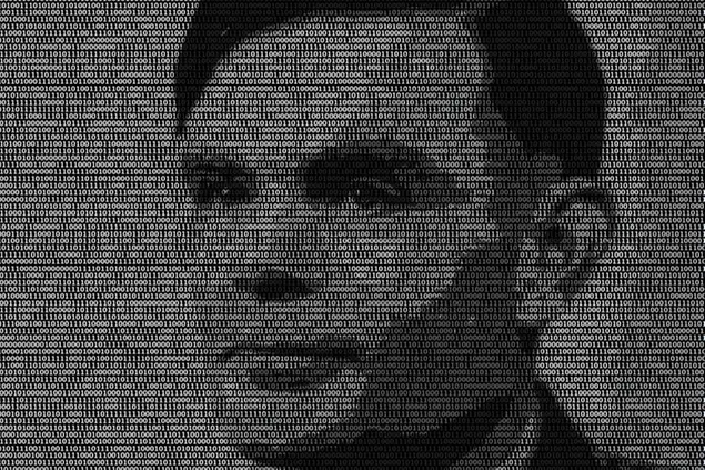 Un'elaborazione del volto di Alan Turing