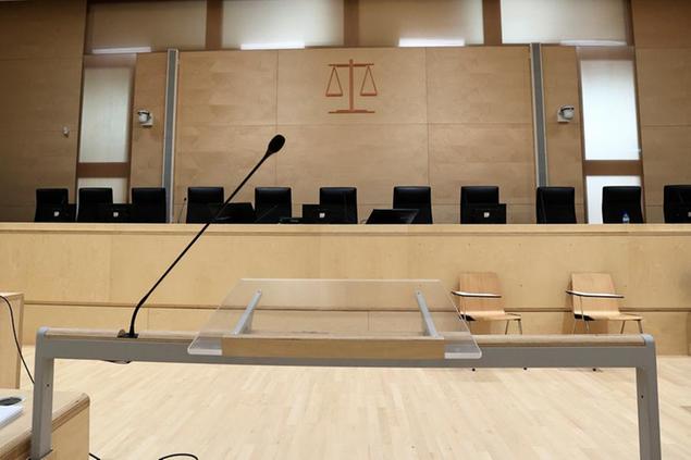 The special court for terrorist cases is pictured Friday, Aug. 26, 2022 at the palace of justice in Paris. Eight suspects will face trial in connection with the 2016 Bastille Day truck attack in Nice that left 86 people dead. The trial will start on Sept.5, 2022. (AP Photo/Aurelien Morissard)