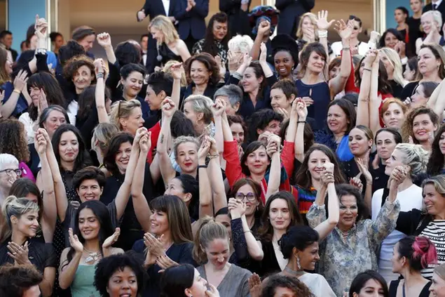 Un momento del Festival del 2018, quando attrici e registe protestarono per la mancanza di parità di genere nel cinema