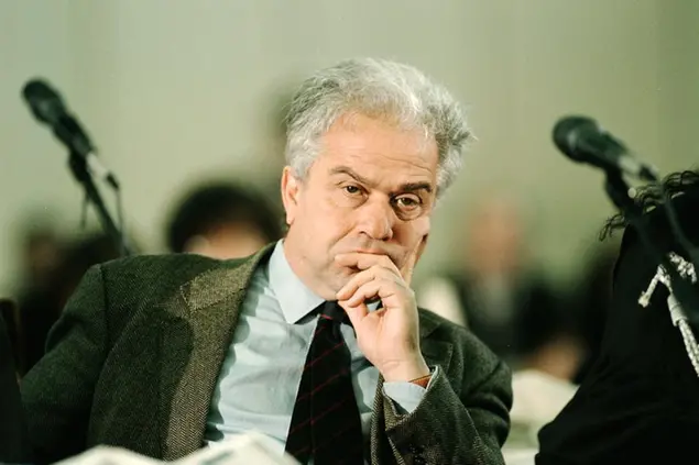 18/11/1999 Venezia, Processo omicidio Calabresi. Giorgio Pietrostefani
