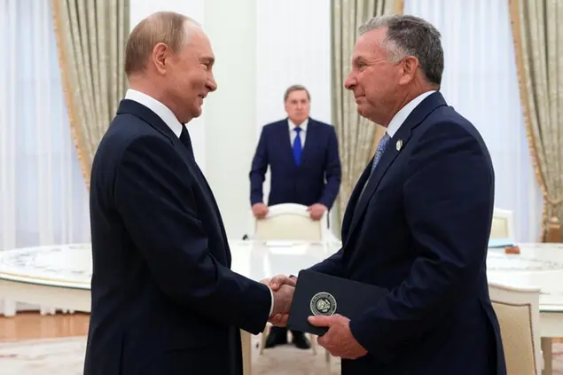 (Putin e Witkoff insieme al Cremlino il 6 agosto. Foto Ansa)