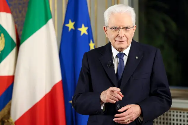 Il presidente della Repubblica Sergio Mattarella durante il discorso di fine anno (Fonte: Quirinale)