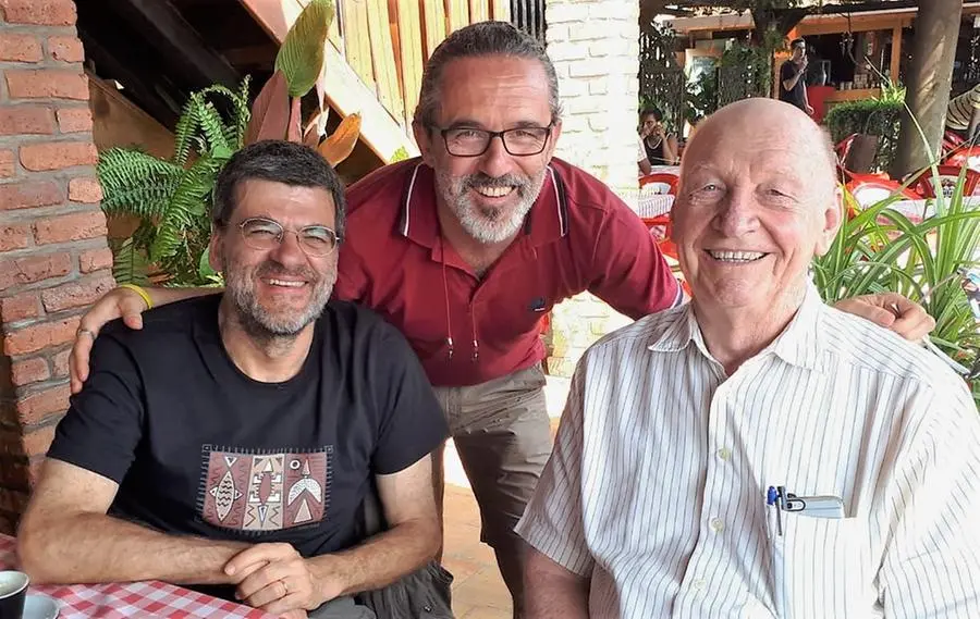 Costa con Alessandro Rocca e Luciano Scalettari (foto Francesco Cavalli)