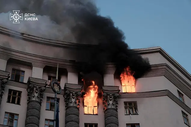 L'edificio del governo a Kiev