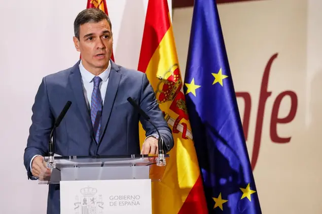 Il premier spagnolo Pedro Sánchez\\u00A0(Europa Press via AP)