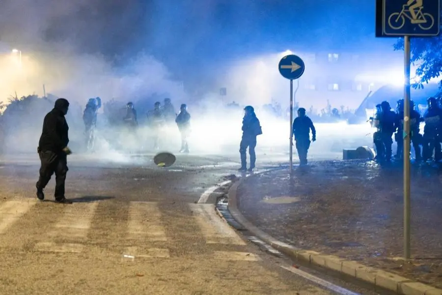 Lo scorso 14 ottobre, prima di Italia-Israele a Udine, valida per le qualificazioni ai Mondiali di calcio del 2026, ci sono stati scontri tra alcuni gruppi di manifestanti e le forze dell'ordine (FOTO ANSA)
