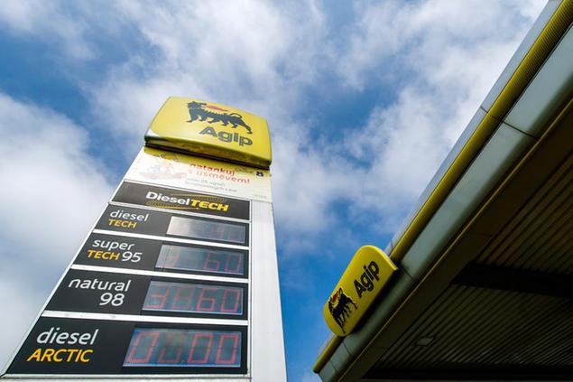 Hungarian oil firm MOL buys 124 Agip stations in the Czech Republic from the Italian company Eni. Petrol station Agip is seen in Hradec Karlove, Czech Republic, April 23, 2014. Photo/David Tanecek (CTK via AP Images)