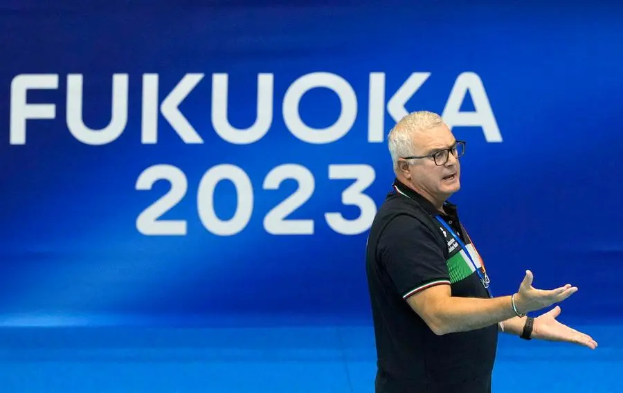 Il ct della nazionale di pallanuoto, Alessandro Campagna (foto EPA)