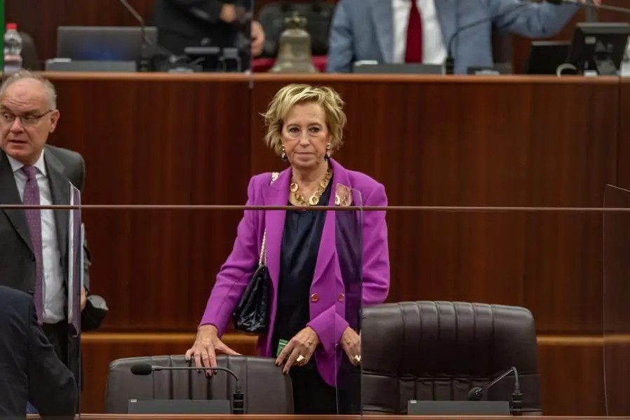 Foto Claudio Furlan/LaPresse 04-10-2022 Milano , Consiglio Regionale della Lombardia Nella foto: Letizia Moratti Photo Claudio Furlan / LaPresse 04-10-2022 Milan, Lombardy Regional Council In the photo: Letizia Moratti