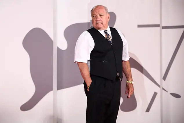 Paul Schrader poses for photographers upon arrival at the premiere of the film 'The Card Counter' during the 78th edition of the Venice Film Festival in Venice, Italy, Thursday, Sep, 2, 2021. (Photo by Joel C Ryan/Invision/AP)
