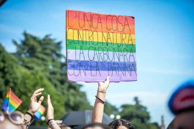 Milano Pride 2021 presso l’arco della Pace Foto LaPresse