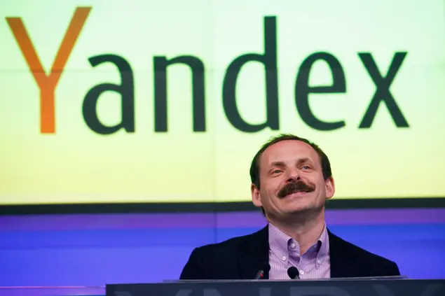 Arkady Volozh, CEO of Yandex, attends his company's initial public offering at the Nasdaq MarketSite, Tuesday, May 24, 2011 in New York. Yandex is a Russian internet search company. (AP Photo/Mark Lennihan)